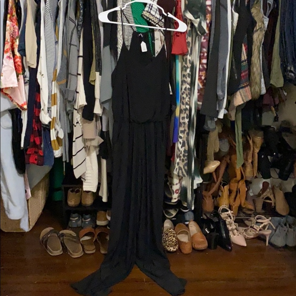 Black strappy jumpsuit